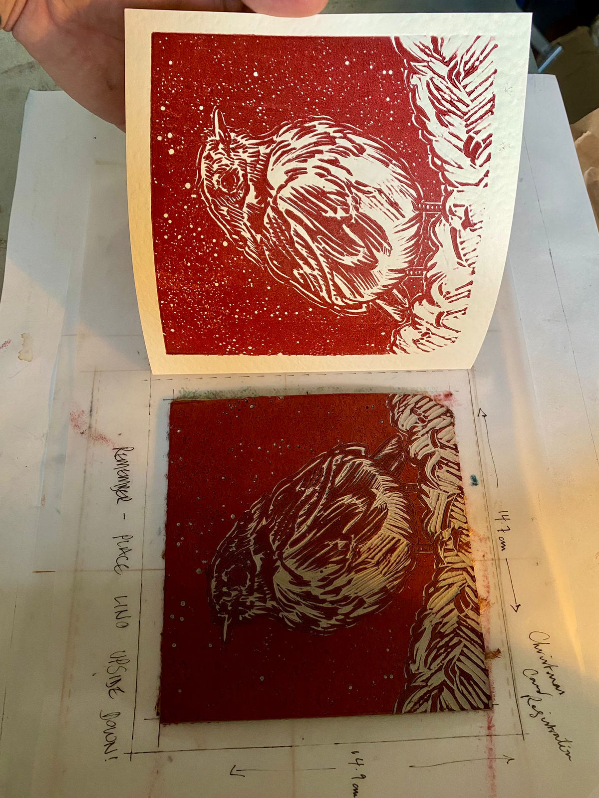 Lino Printing Workshop - Tuesday 3 December 2024 - 7.30pm